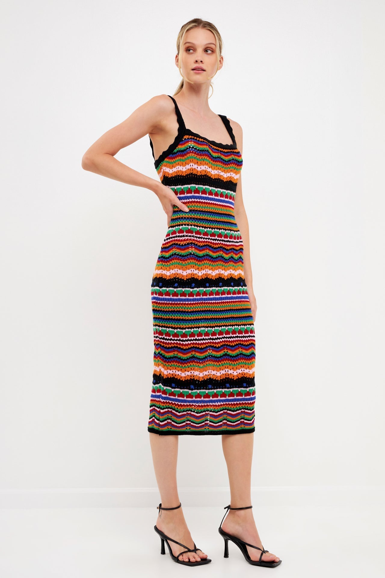 Crochet Multi Color Maxi Dress – Free The Roses