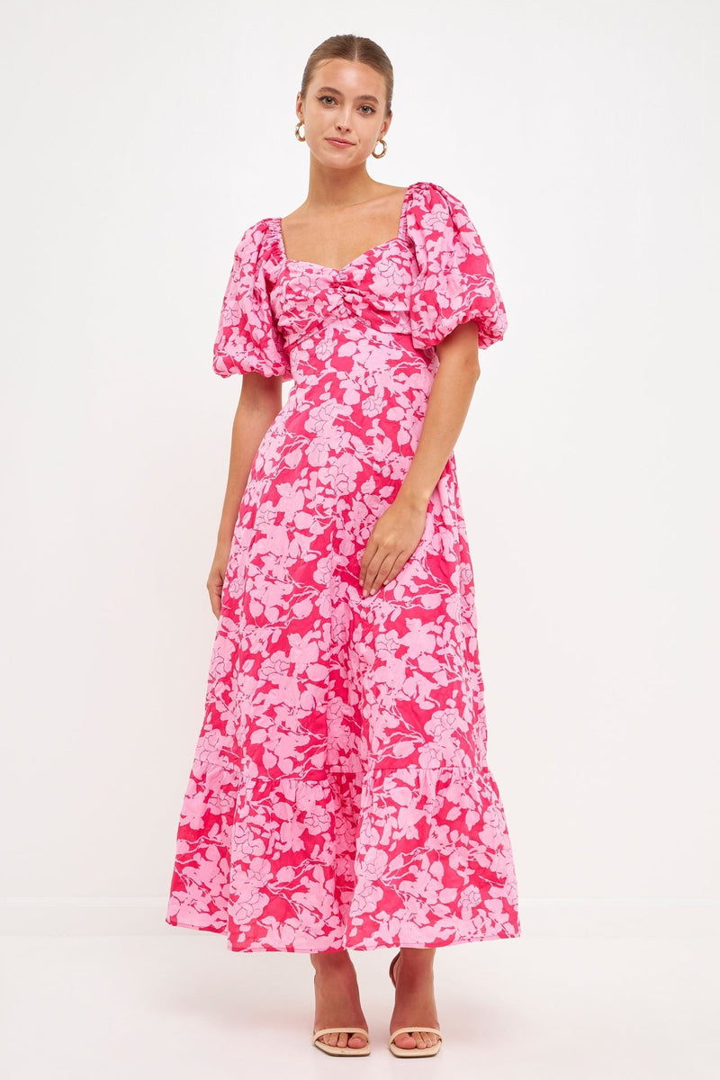 Floral Cut-Out Maxi Dress Free The Roses Floral Cut-Out Maxi Dress Free The Roses