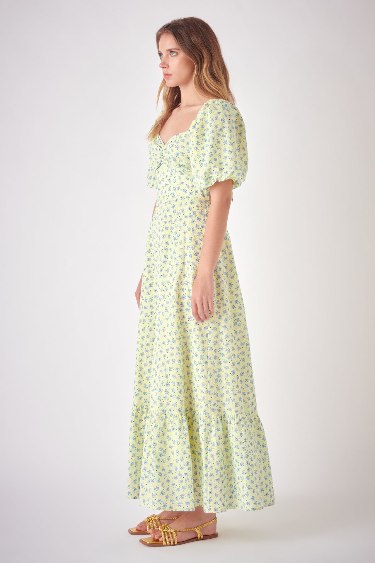 free the roses floral print maxi dress Free the Roses Women's Floral & Dot Print Maxi Dress