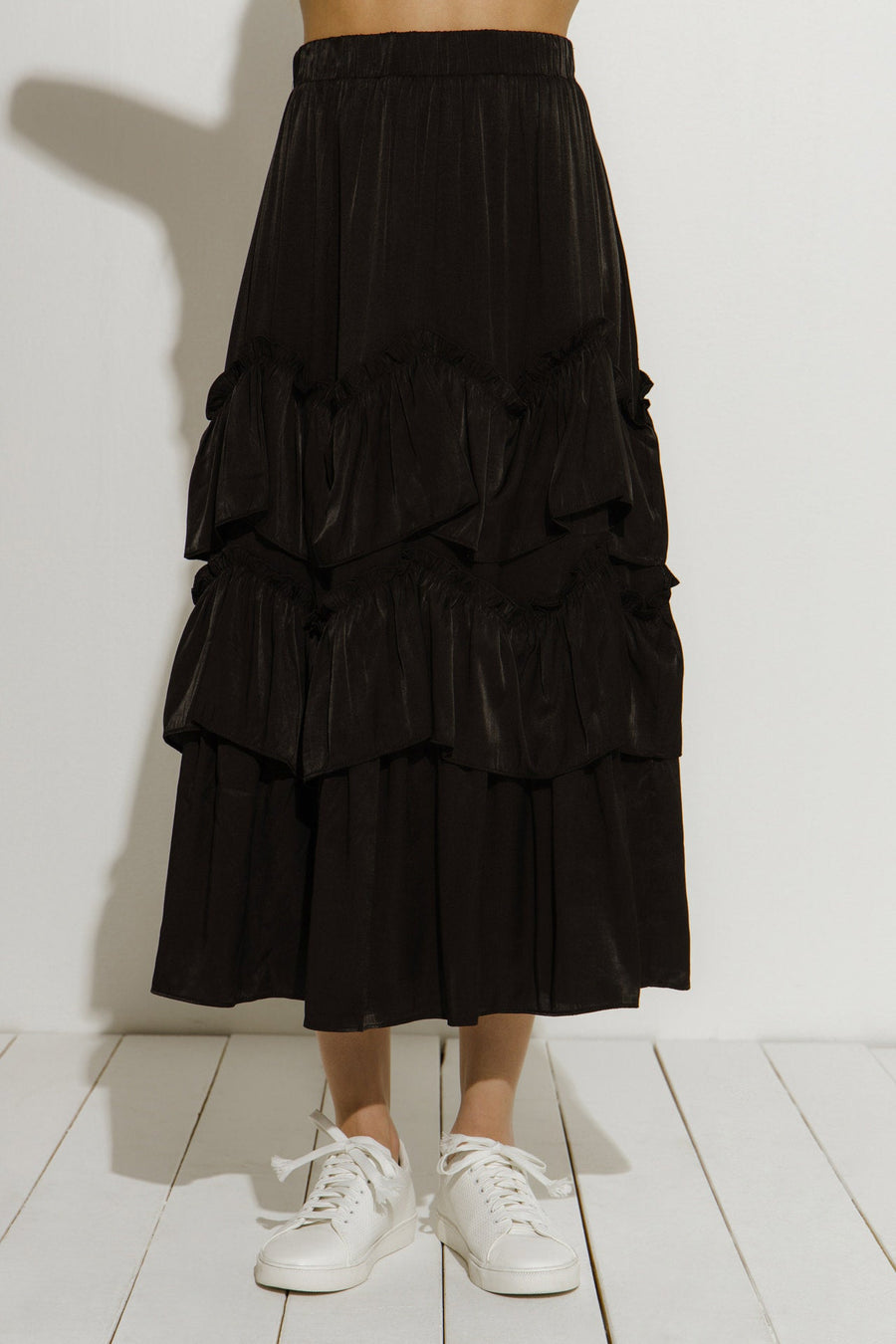 FREE THE ROSES - Ruffle Tiered Skirt - SKIRTS available at Objectrare