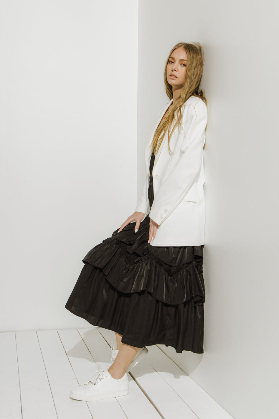 FREE THE ROSES - Ruffle Tiered Skirt - SKIRTS available at Objectrare