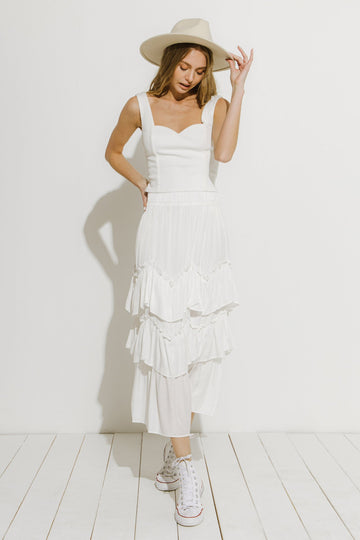 FREE THE ROSES - Ruffle Tiered Skirt - SKIRTS available at Objectrare