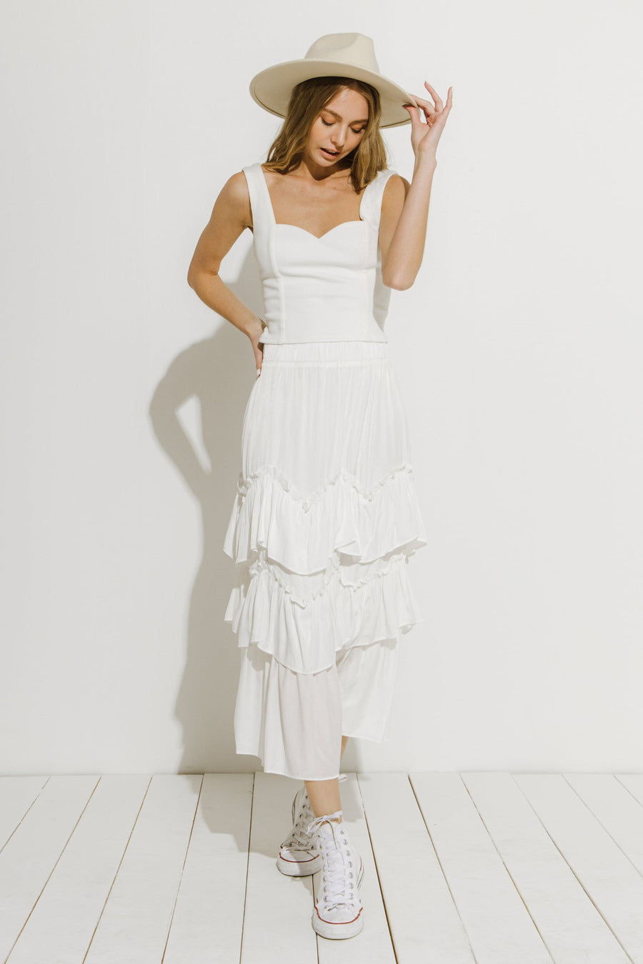 FREE THE ROSES - Ruffle Tiered Skirt - SKIRTS available at Objectrare