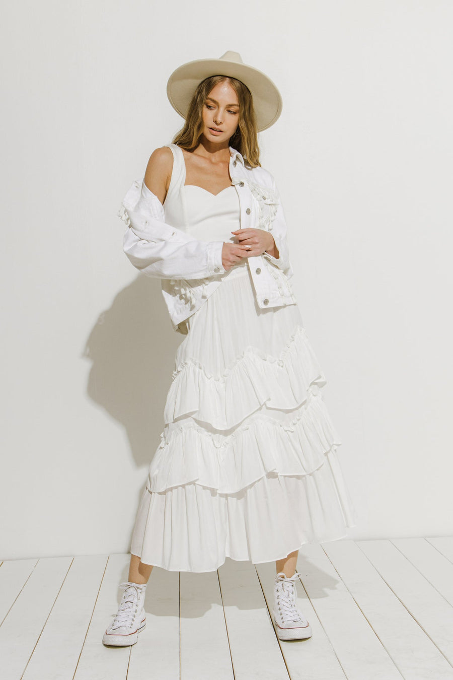 FREE THE ROSES - Ruffle Tiered Skirt - SKIRTS available at Objectrare