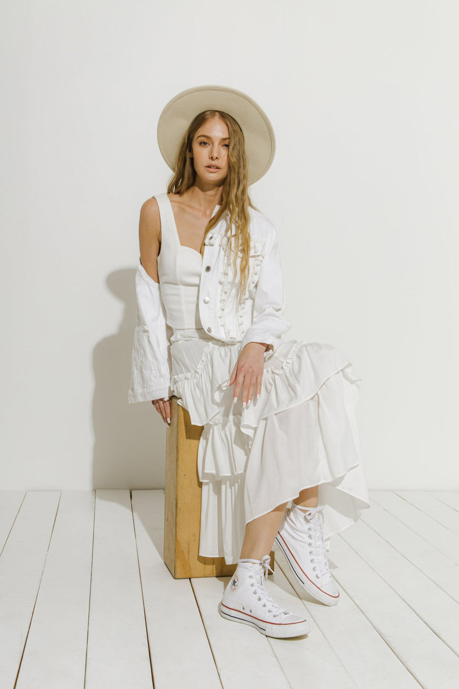FREE THE ROSES - Ruffle Tiered Skirt - SKIRTS available at Objectrare