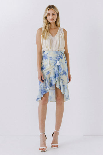 FREE THE ROSES - Tie Dye Wrap Skirt - SKIRTS available at Objectrare