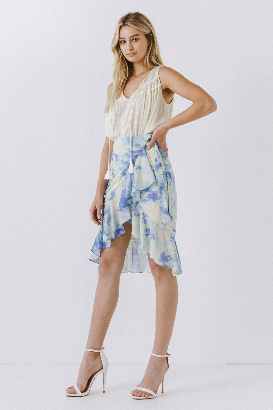FREE THE ROSES - Tie Dye Wrap Skirt - SKIRTS available at Objectrare