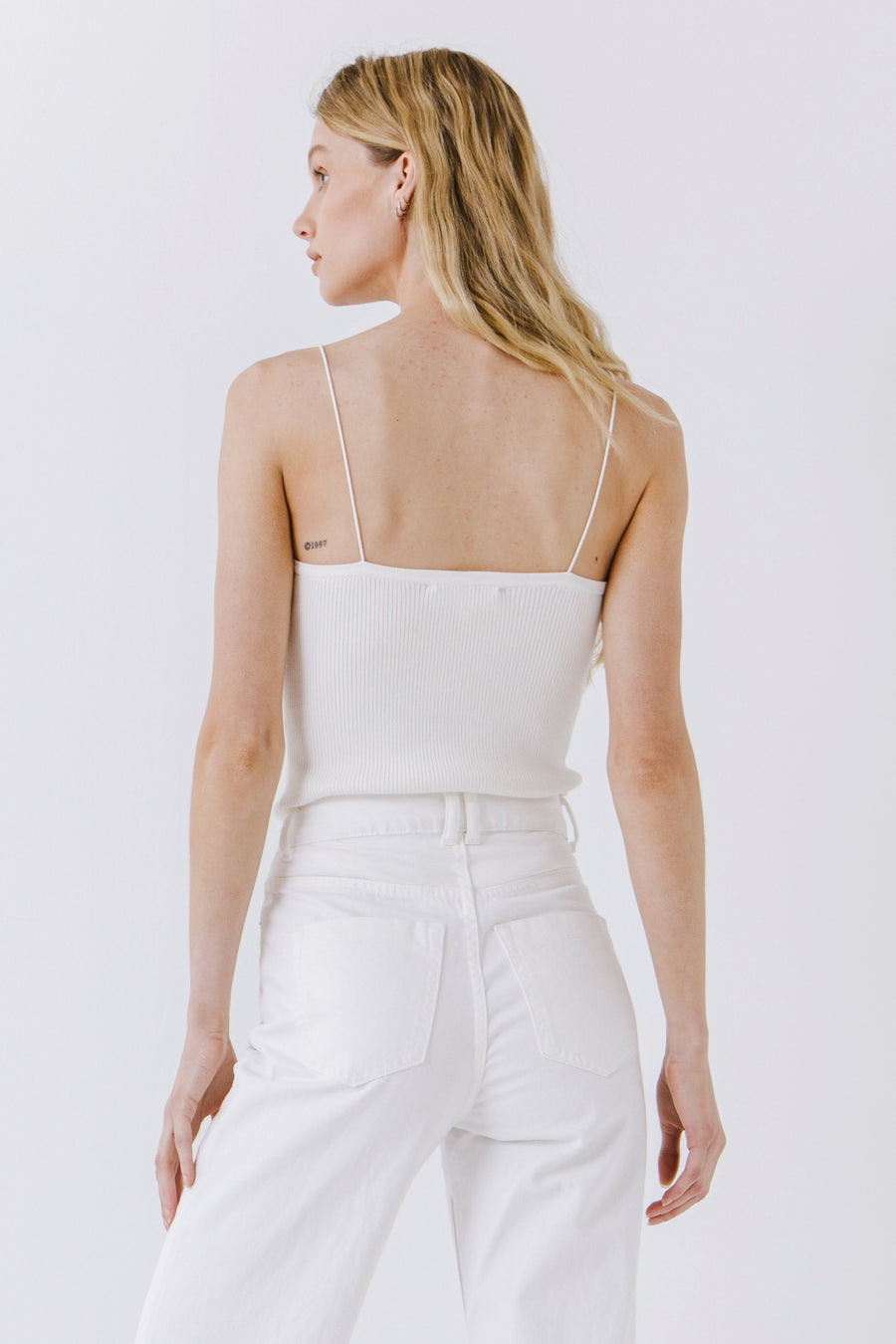 FREE THE ROSES - Ribbed Knit Camisole - CAMI TOPS & TANK available at Objectrare