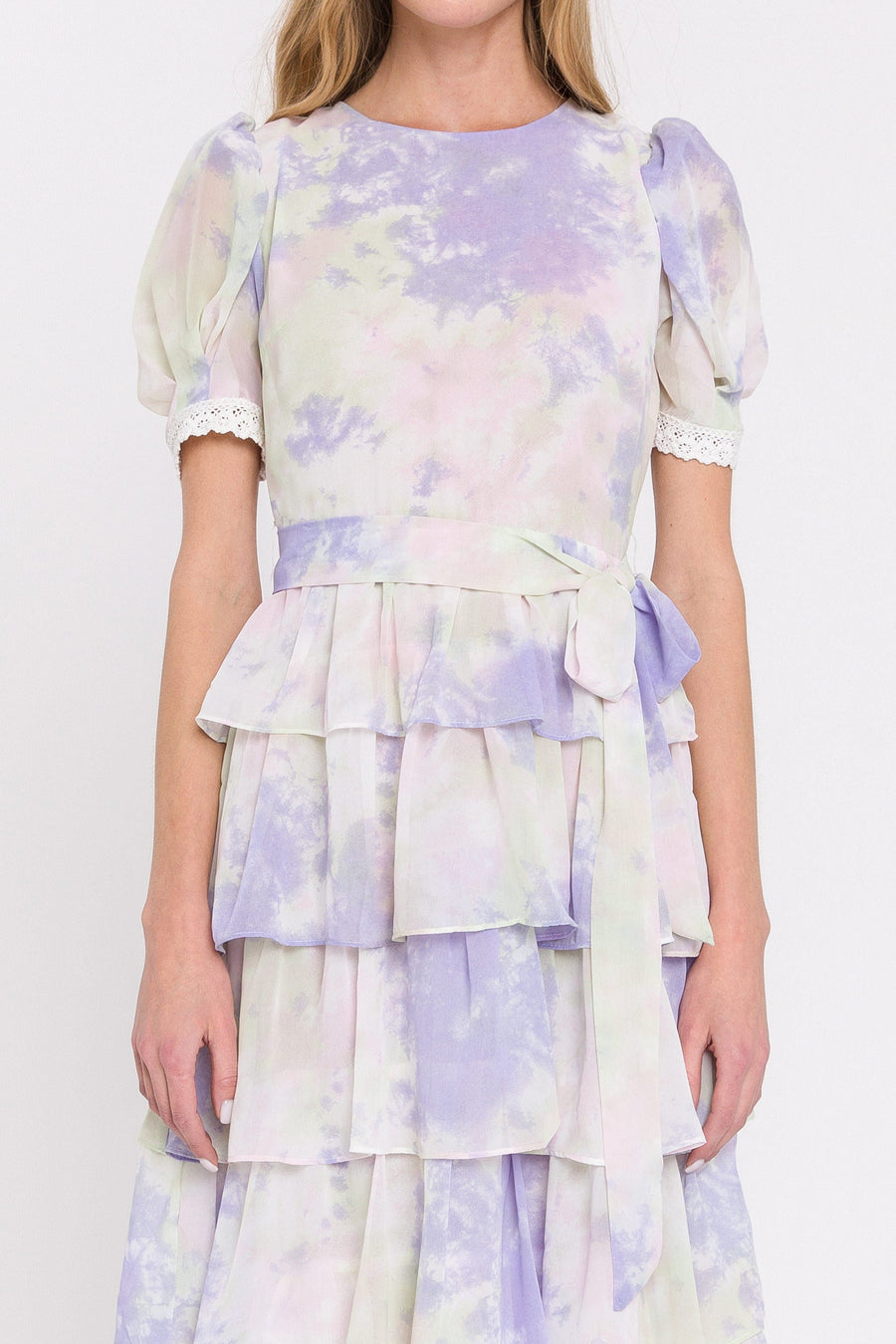 FREE THE ROSES - Tie-Dye Tiered Midi Dress - DRESSES available at Objectrare