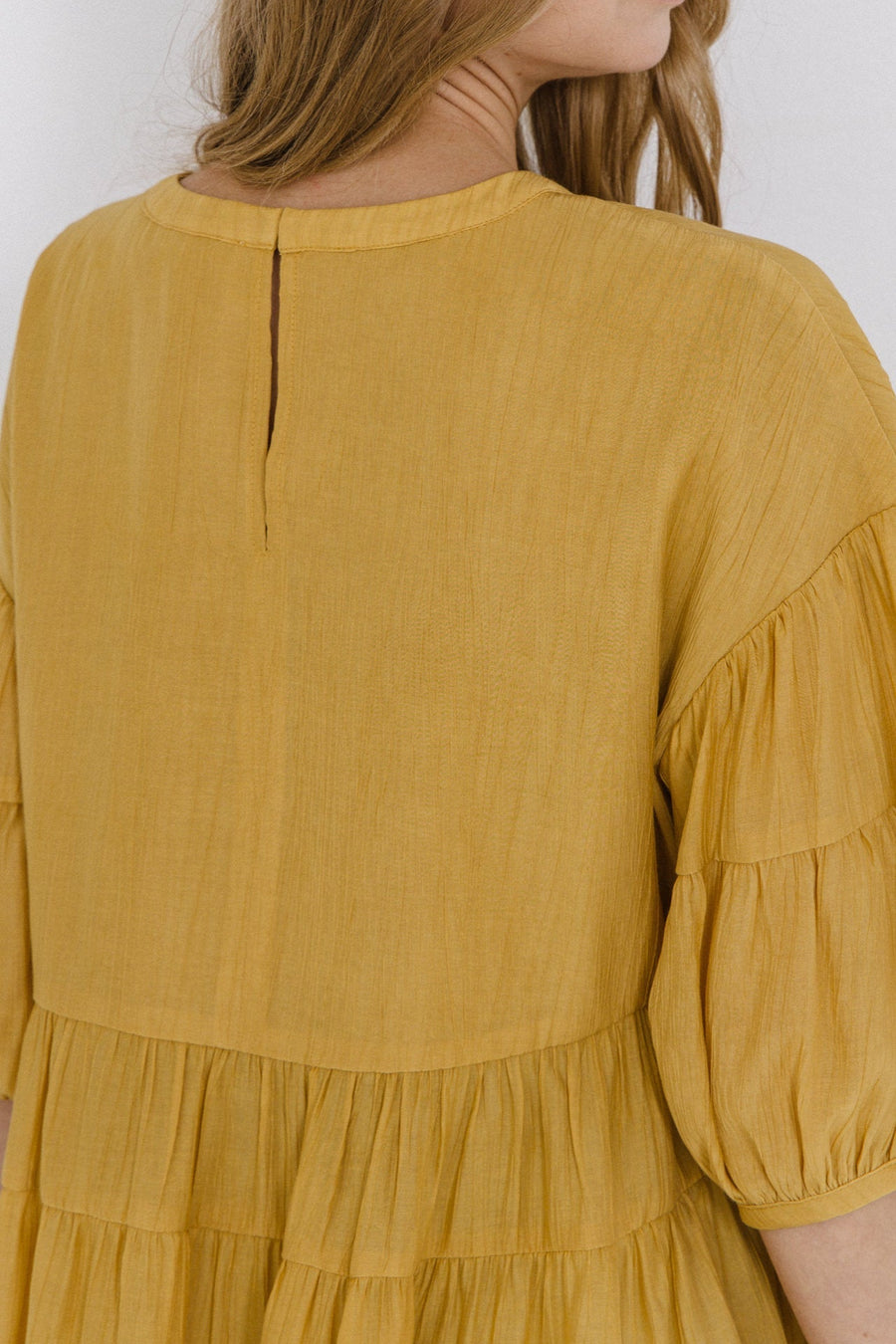 FREE THE ROSES - Round Neck Tiered Flowy Blouse - SHIRTS & BLOUSES available at Objectrare