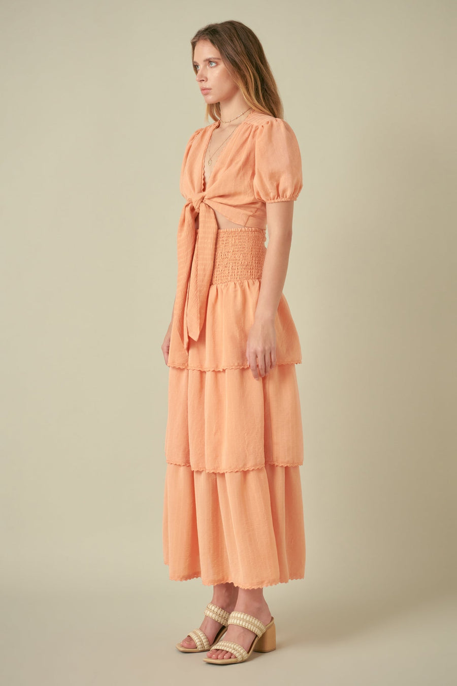 FREE THE ROSES - Smocked Ruffle Tiered Skirt - SKIRTS available at Objectrare