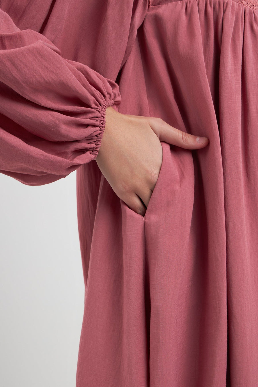 FREE THE ROSES - Laced Blouson Sleeve Shift Dress - DRESSES available at Objectrare