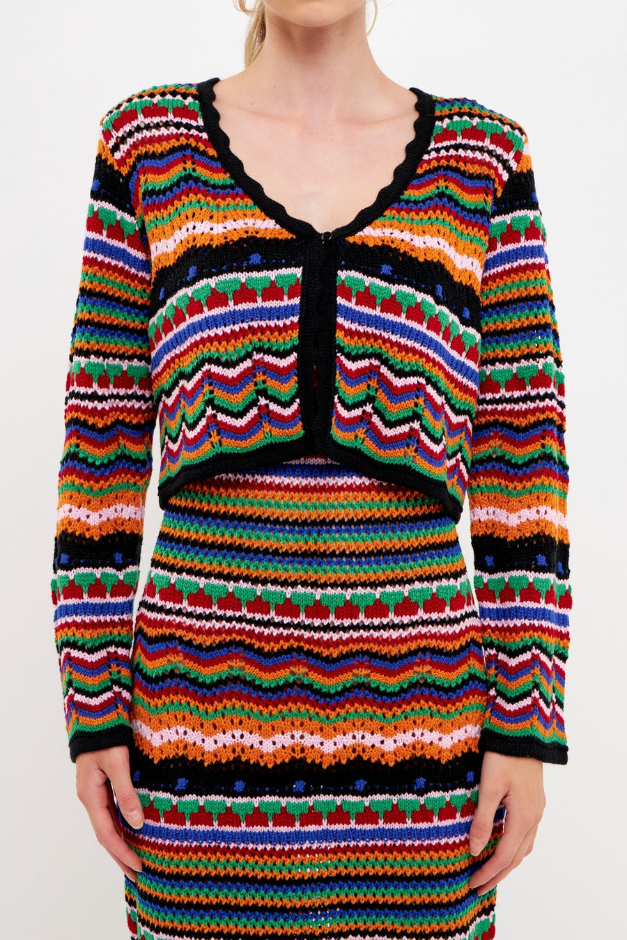 FREE THE ROSES - Crochet Knit Cardigan - CARDIGANS available at Objectrare