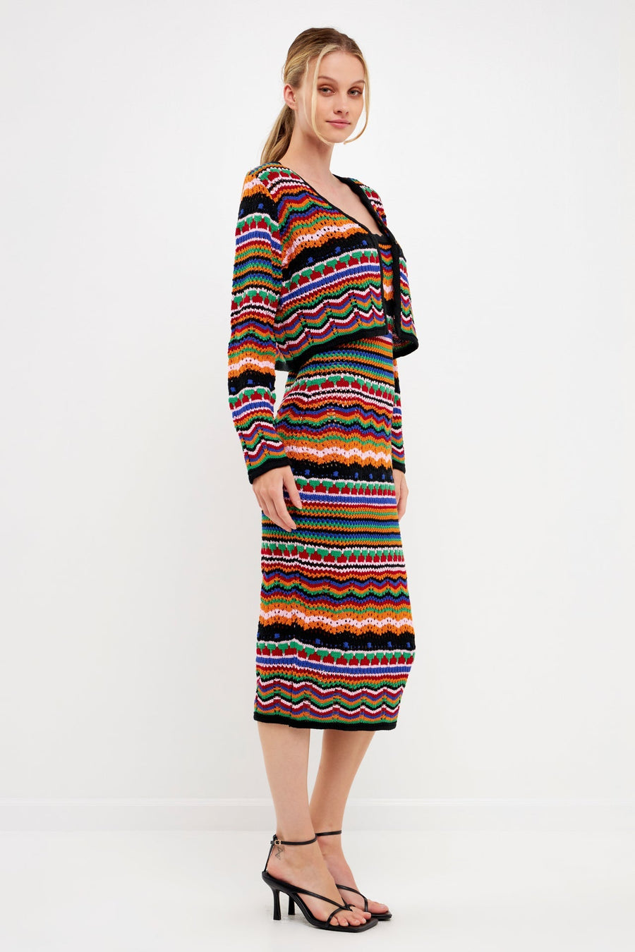 FREE THE ROSES - Crochet Knit Cardigan - CARDIGANS available at Objectrare