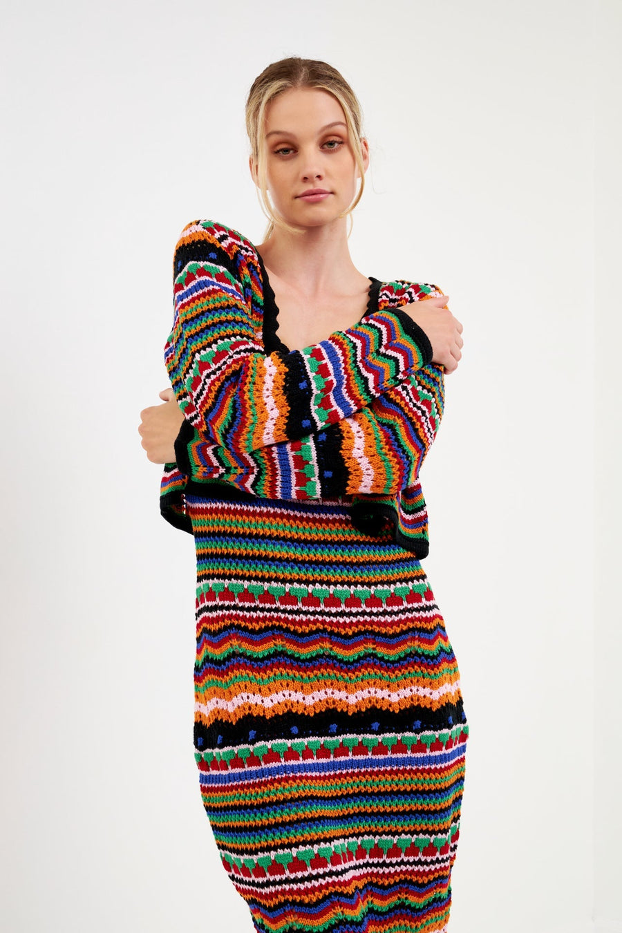 FREE THE ROSES - Crochet Knit Cardigan - CARDIGANS available at Objectrare