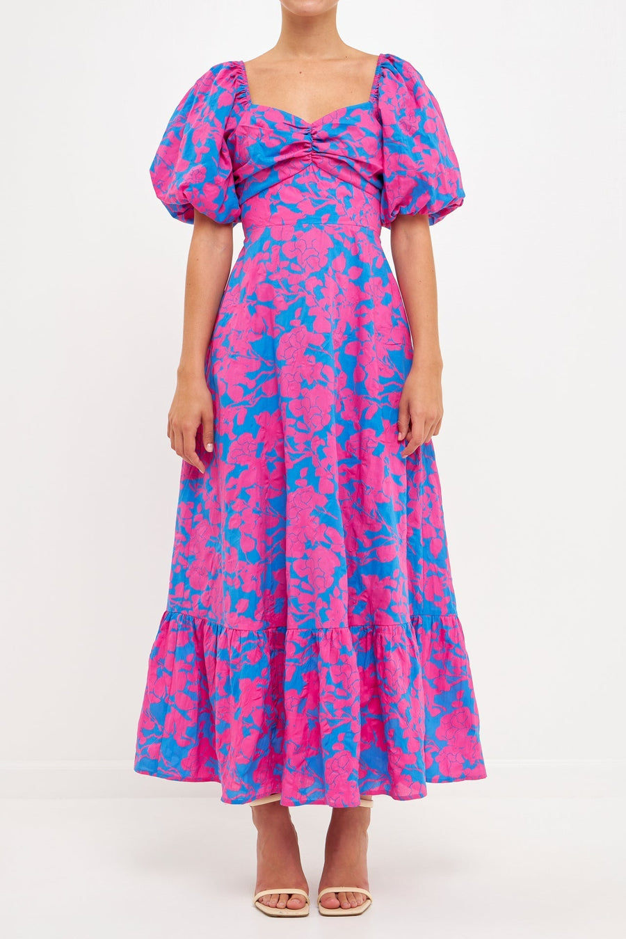 floral print cotton maxi dress free the roses Free the Roses Women's High-Low Maxi Dress