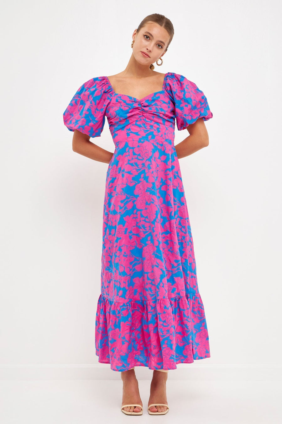 FREE THE ROSES - Floral Cut-Out Maxi Dress - DRESSES available at Objectrare