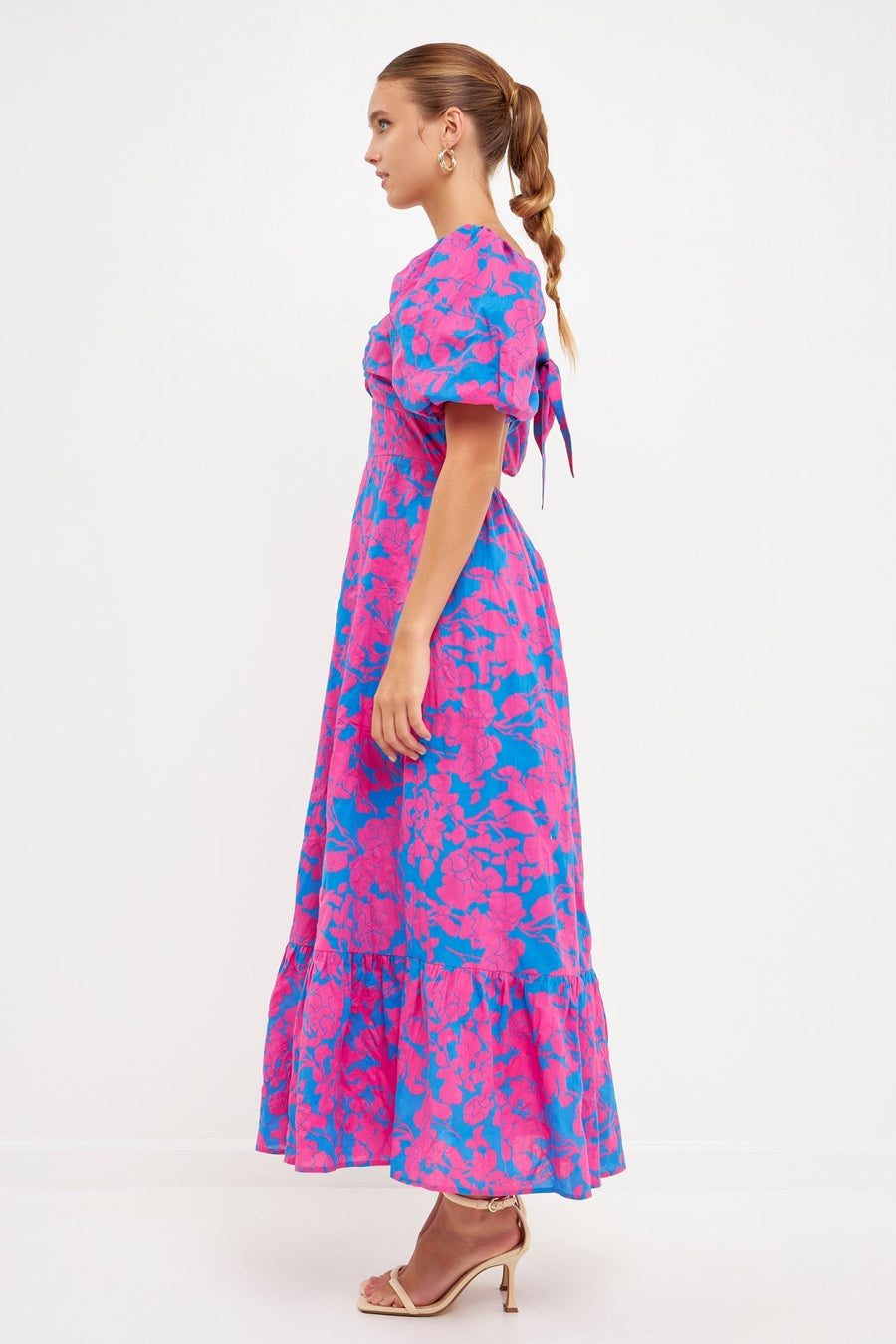 FREE THE ROSES - Floral Cut-Out Maxi Dress - DRESSES available at Objectrare