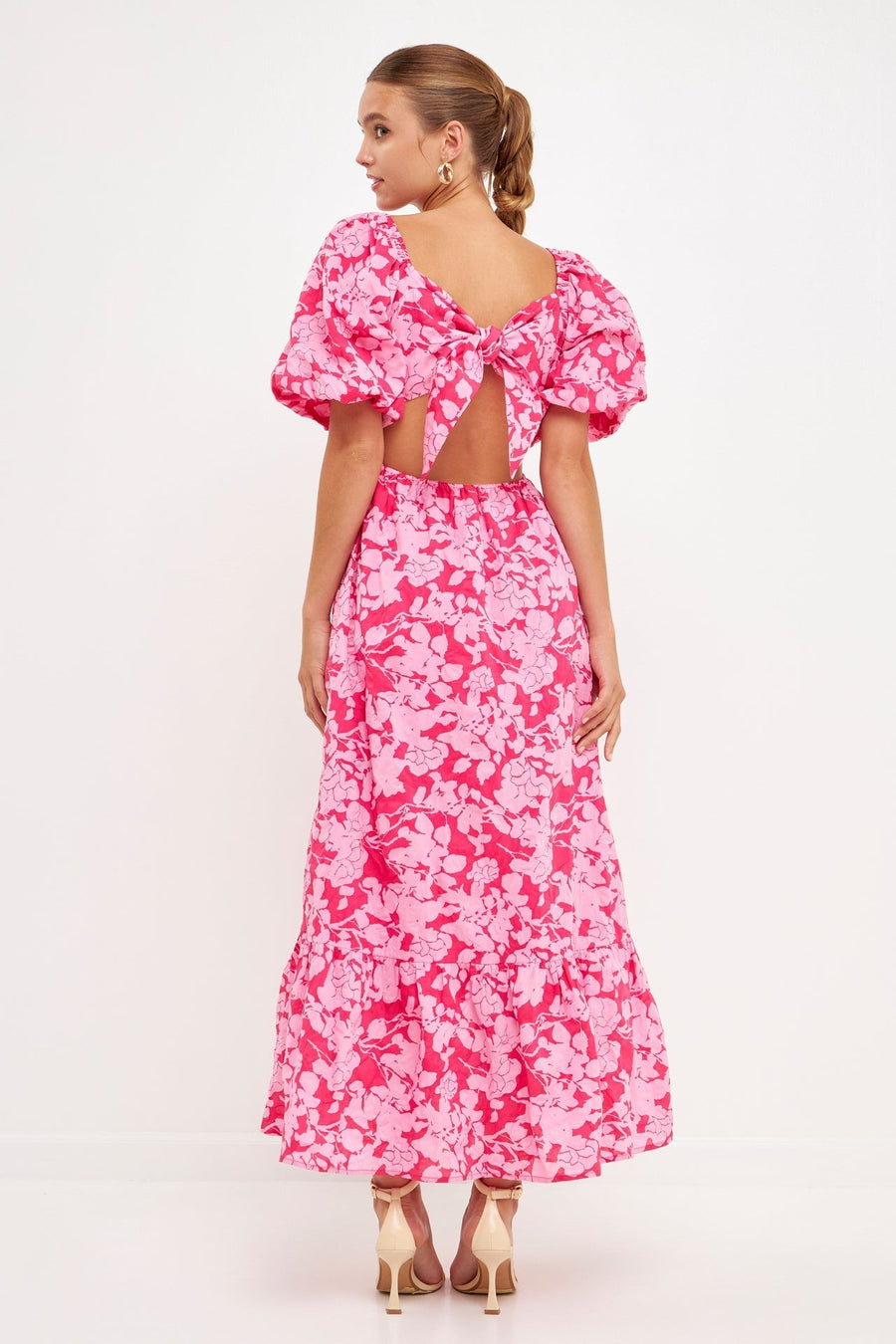 FREE THE ROSES - Floral Cut-Out Maxi Dress - DRESSES available at Objectrare