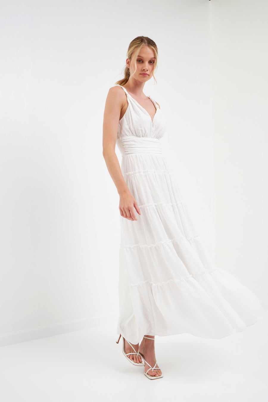 FREE THE ROSES - Strap Twist Ruffled Crinkled Maxi - DRESSES available at Objectrare