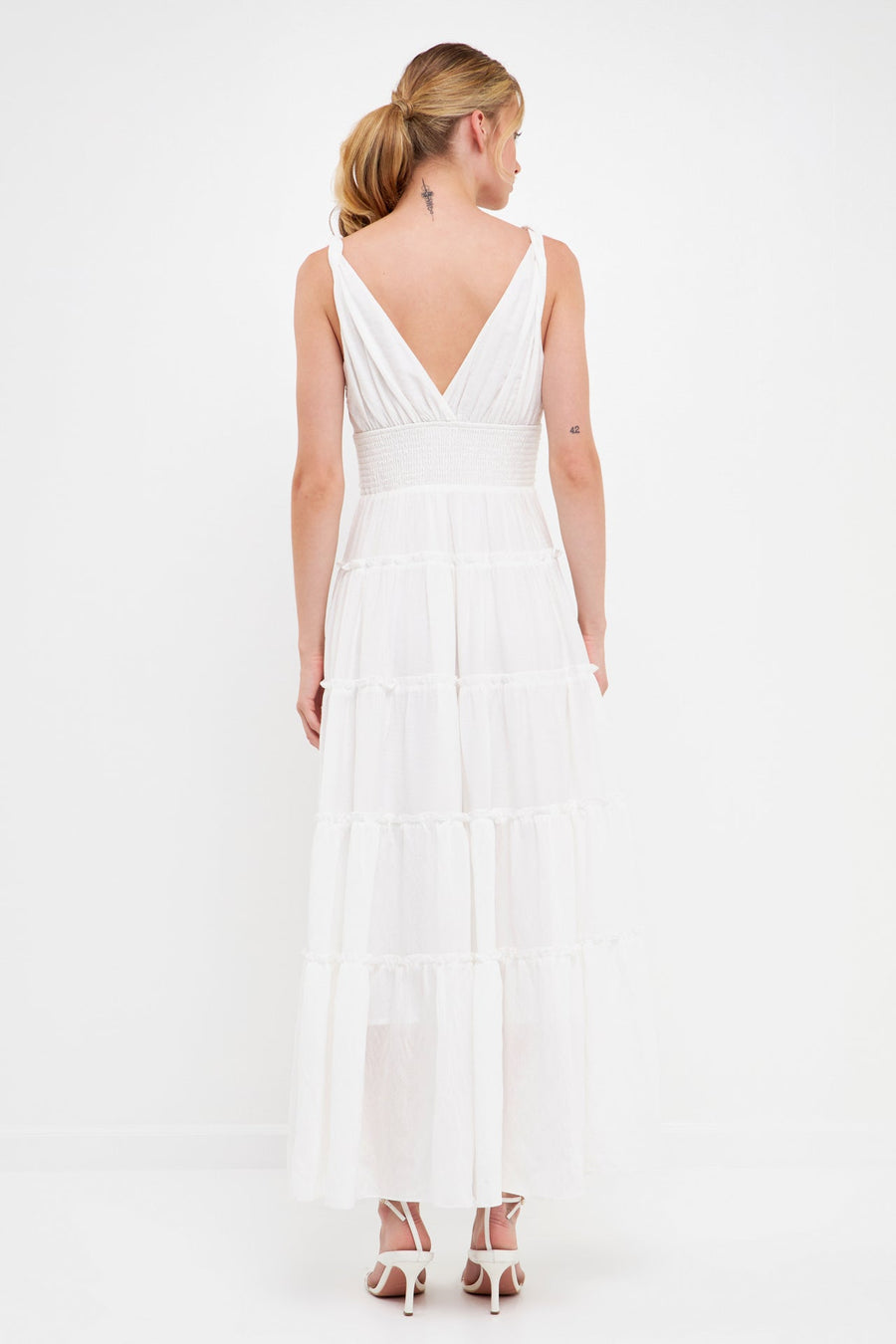 FREE THE ROSES - Strap Twist Ruffled Crinkled Maxi - DRESSES available at Objectrare