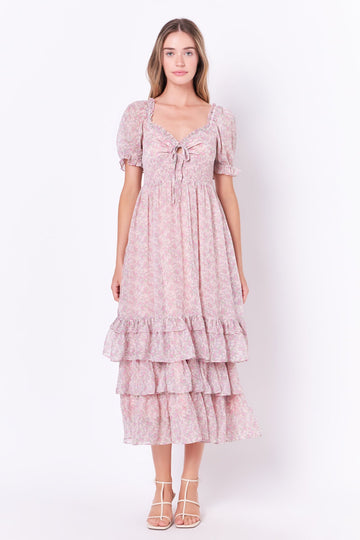 floral print cotton maxi dress free the roses Floral Cross Back Maxi Dress