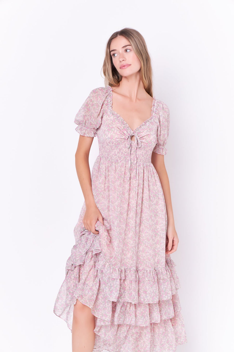 FREE THE ROSES - Ruffled Sweetheart Maxi Dress - DRESSES available at Objectrare