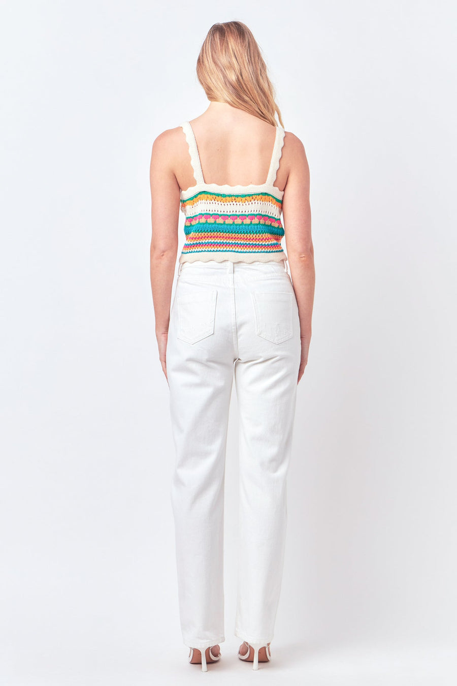 FREE THE ROSES - Crochet Knit Top - TOPS available at Objectrare