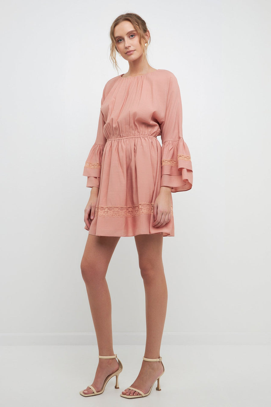 FREE THE ROSES - Laced Spaghetti Tie Mini Dress - DRESSES available at Objectrare