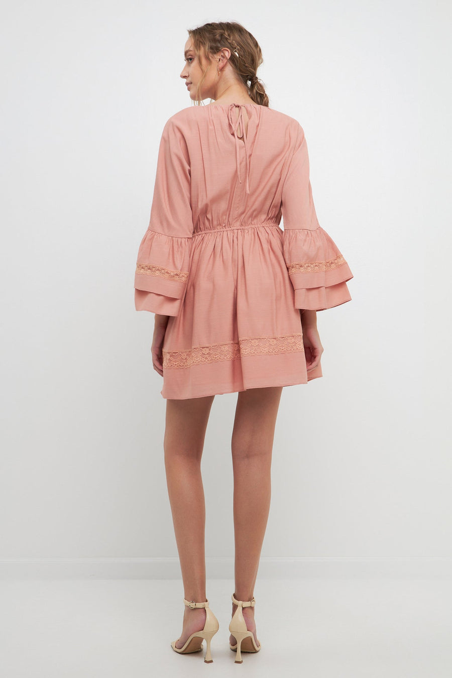 FREE THE ROSES - Laced Spaghetti Tie Mini Dress - DRESSES available at Objectrare