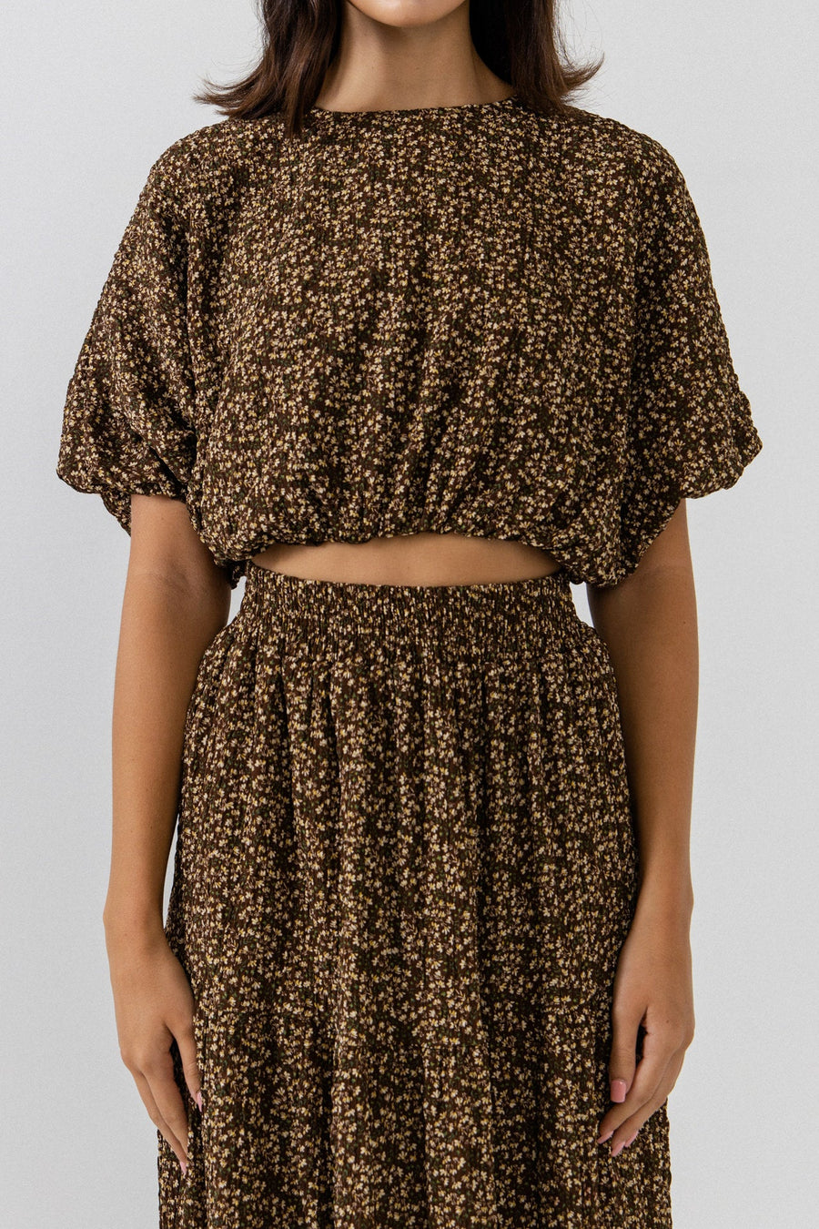 FREE THE ROSES - Floral Blouson Top - TOPS available at Objectrare