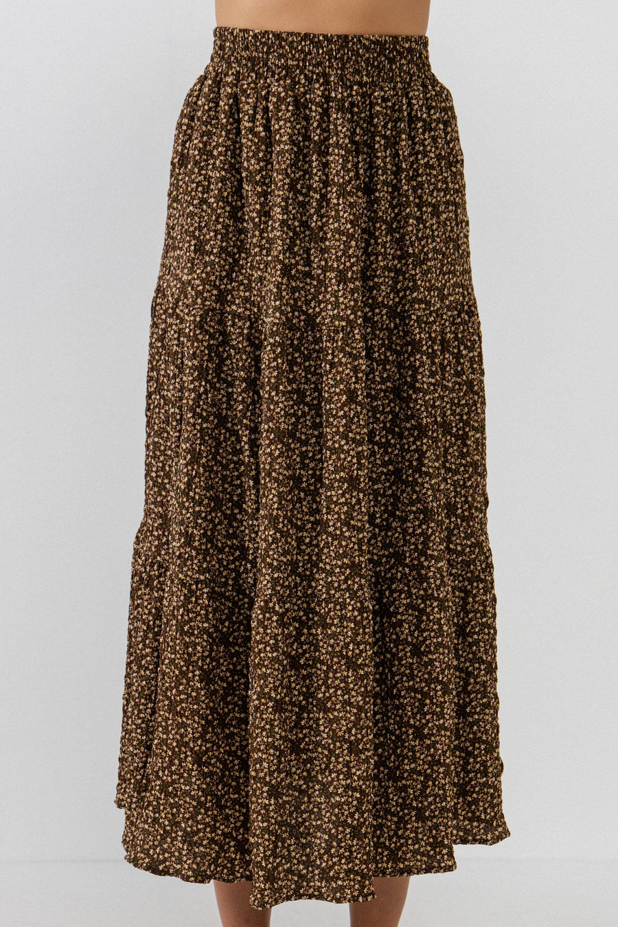 FREE THE ROSES - Tiered Floral Maxi Skirt - SKIRTS available at Objectrare