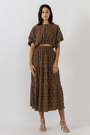 FREE THE ROSES - Tiered Floral Maxi Skirt - SKIRTS available at Objectrare