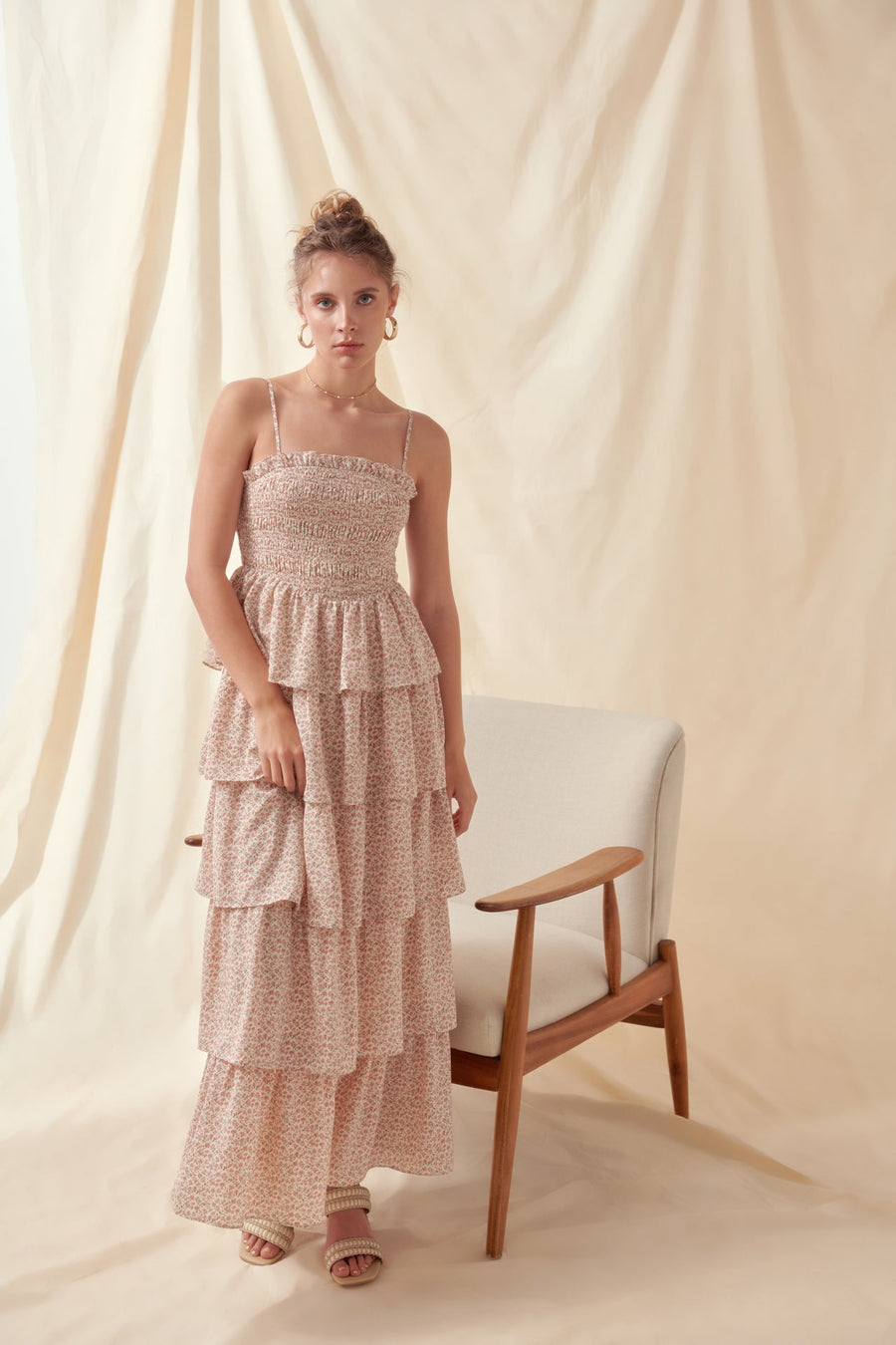FREE THE ROSES - Floral Smocked Multi Tiered Maxi - DRESSES available at Objectrare