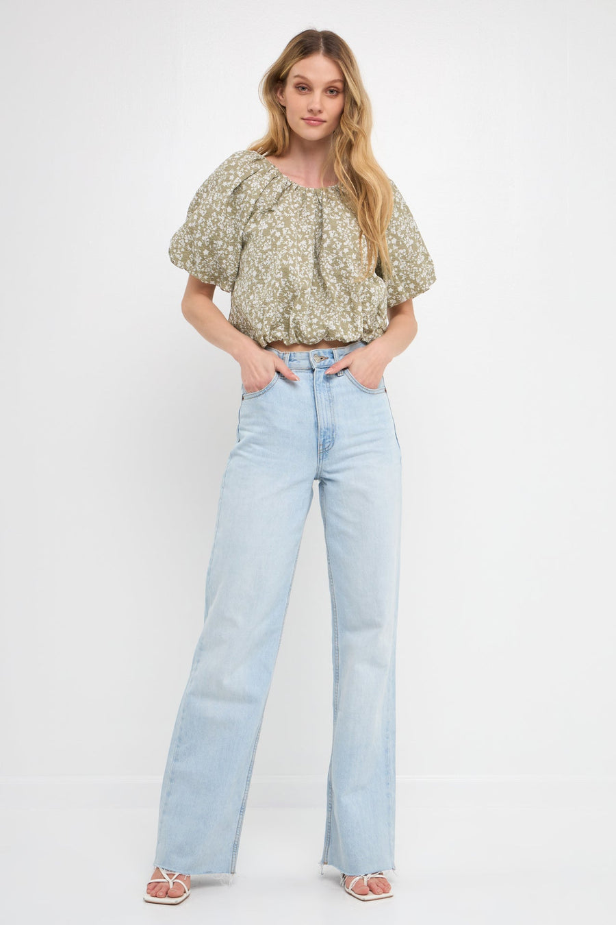 FREE THE ROSES - Raglan Blouson Cropped Top - TOPS available at Objectrare