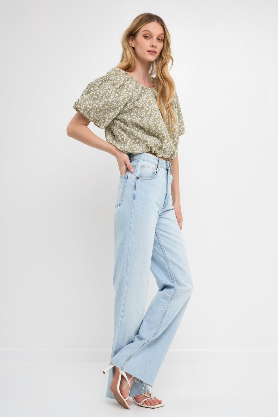 FREE THE ROSES - Raglan Blouson Cropped Top - TOPS available at Objectrare