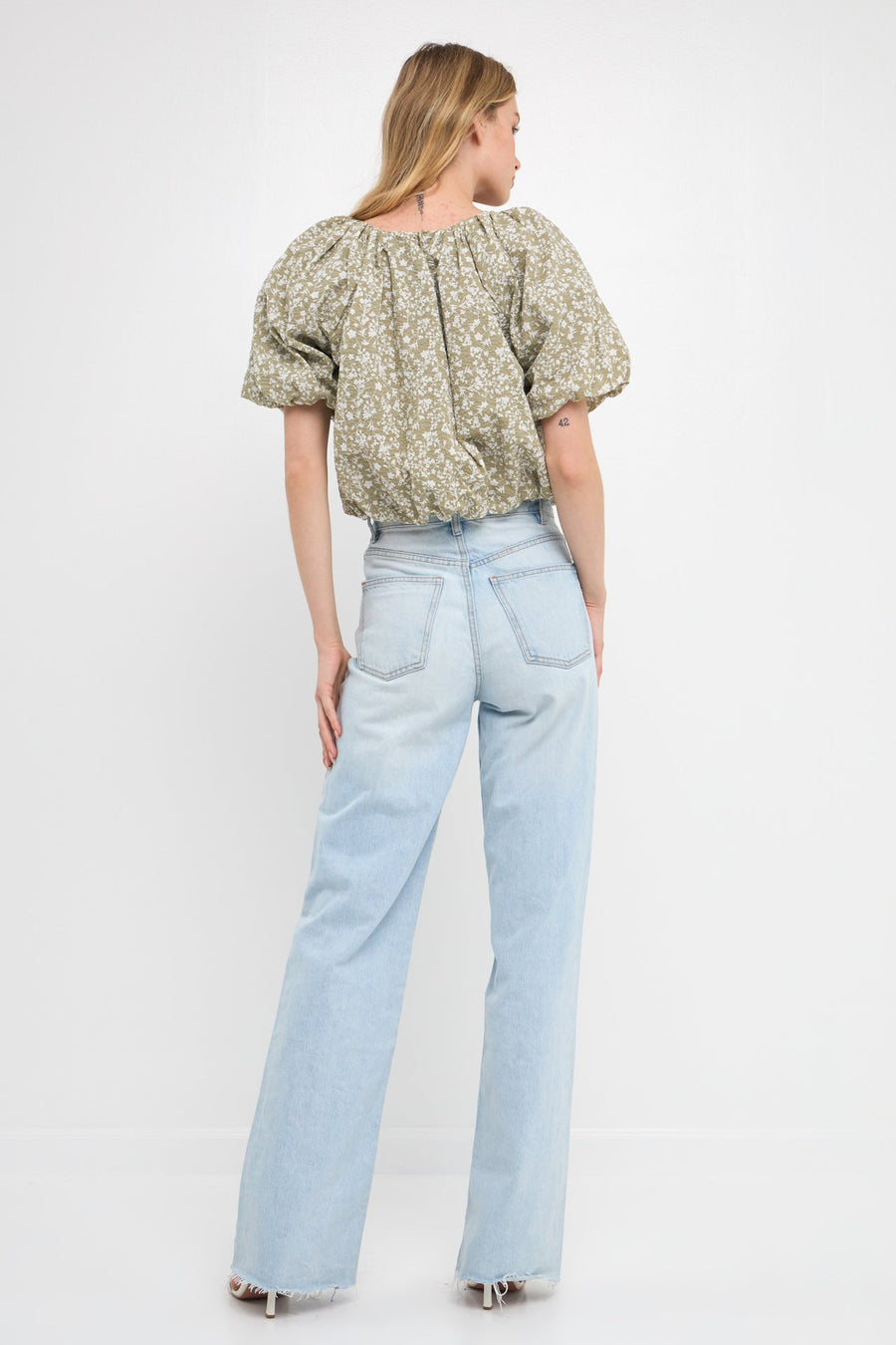FREE THE ROSES - Raglan Blouson Cropped Top - TOPS available at Objectrare