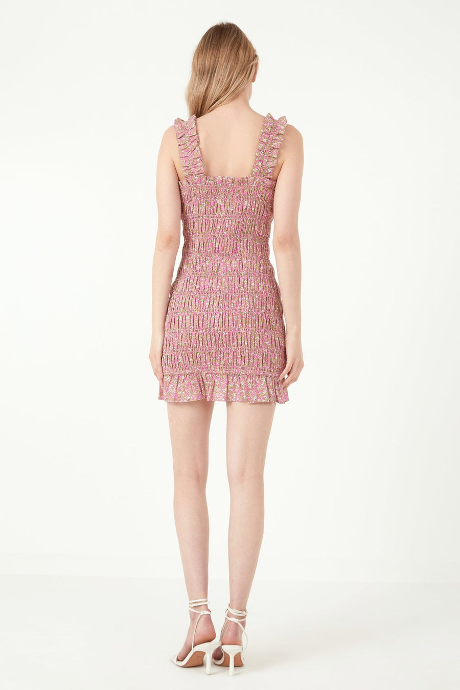 FREE THE ROSES - All Over Smocked Ruffled Mini - DRESSES available at Objectrare