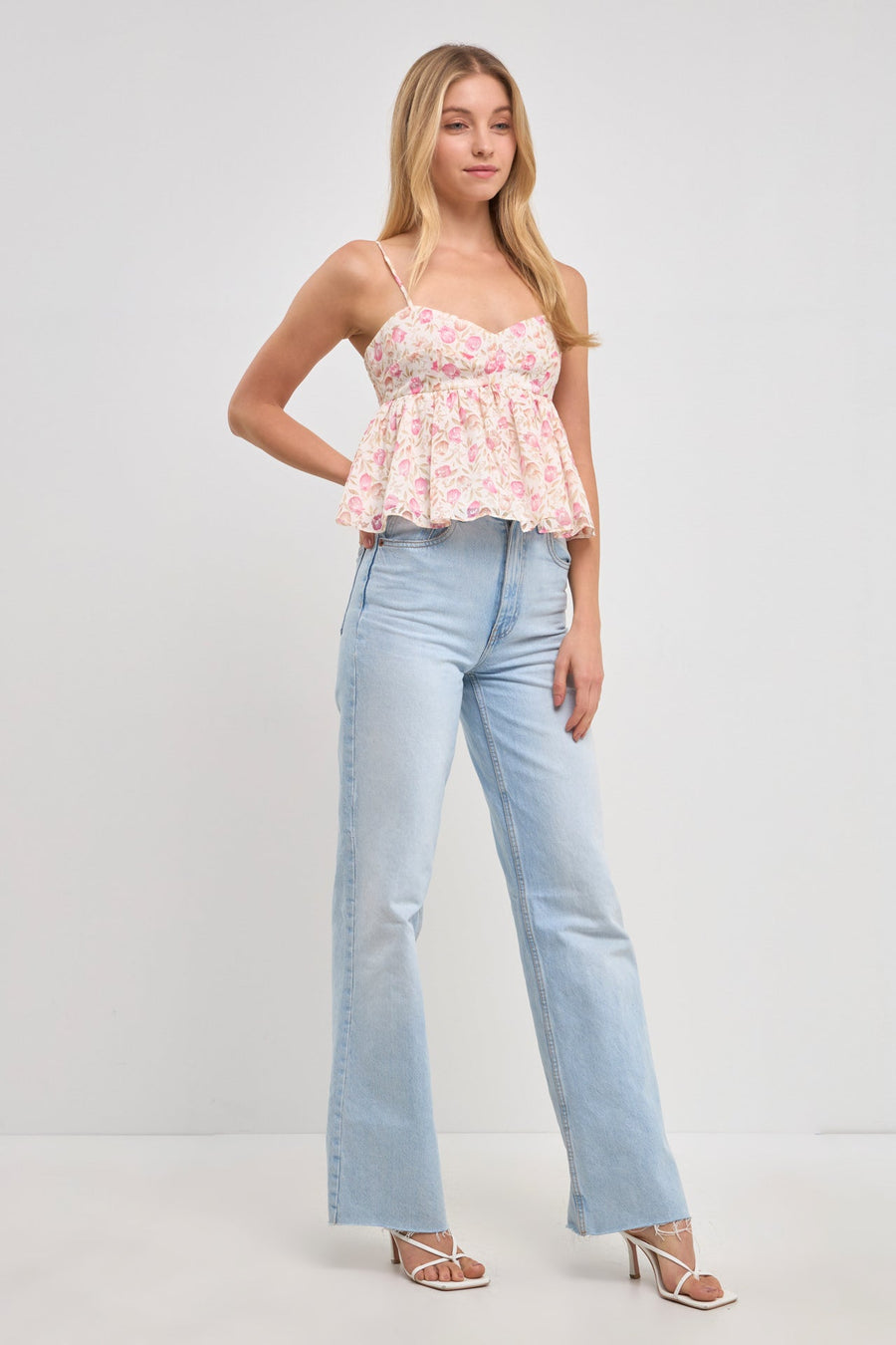 FREE THE ROSES - Floral Baby Doll Top - TOPS available at Objectrare