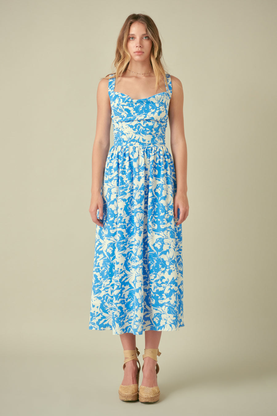 floral print cotton maxi dress free the roses Floral Cross Back Maxi Dress
