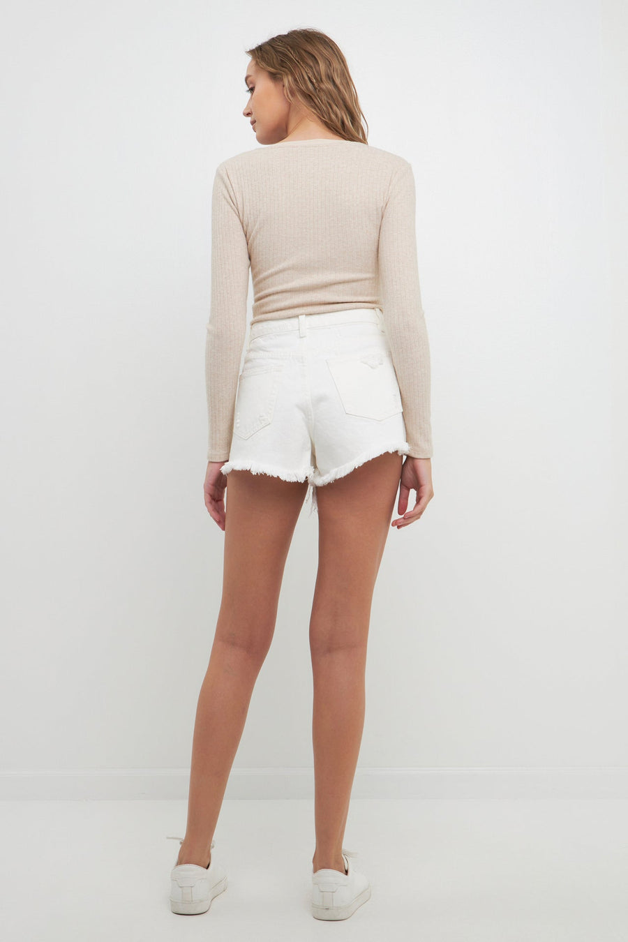 FREE THE ROSES - Ribbed Knit Bodysuit - Final Sale - TOPS available at Objectrare