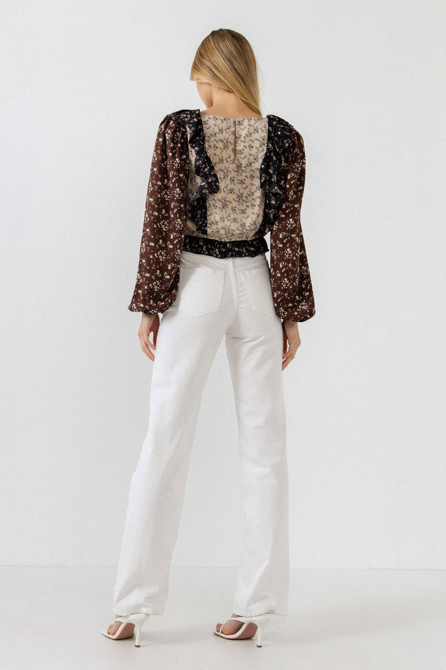 FREE THE ROSES - Floral Color Block Top - TOPS available at Objectrare