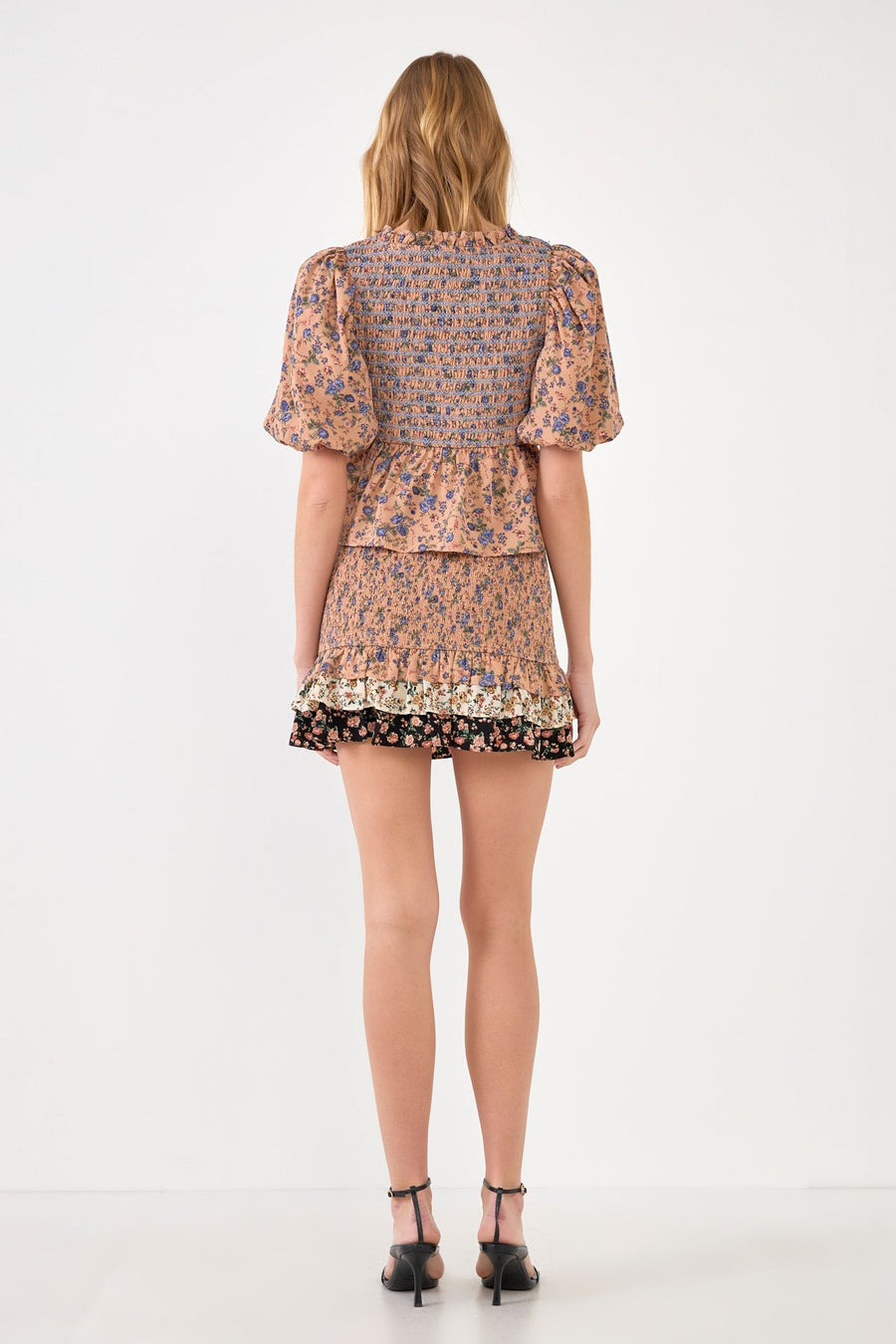 FREE THE ROSES - Floral Smocked Detail Top - TOPS available at Objectrare