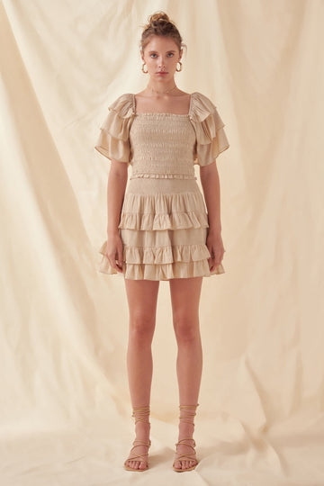 FREE THE ROSES - Smocked Ruffled Top - TOPS available at Objectrare