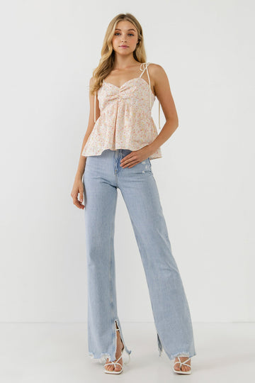 FREE THE ROSES - Straps with Floral Top - TOPS available at Objectrare