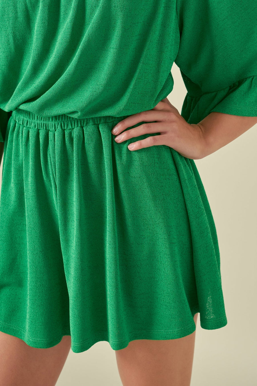 FREE THE ROSES - Off the Shoulder Knit Romper - ROMPERS available at Objectrare