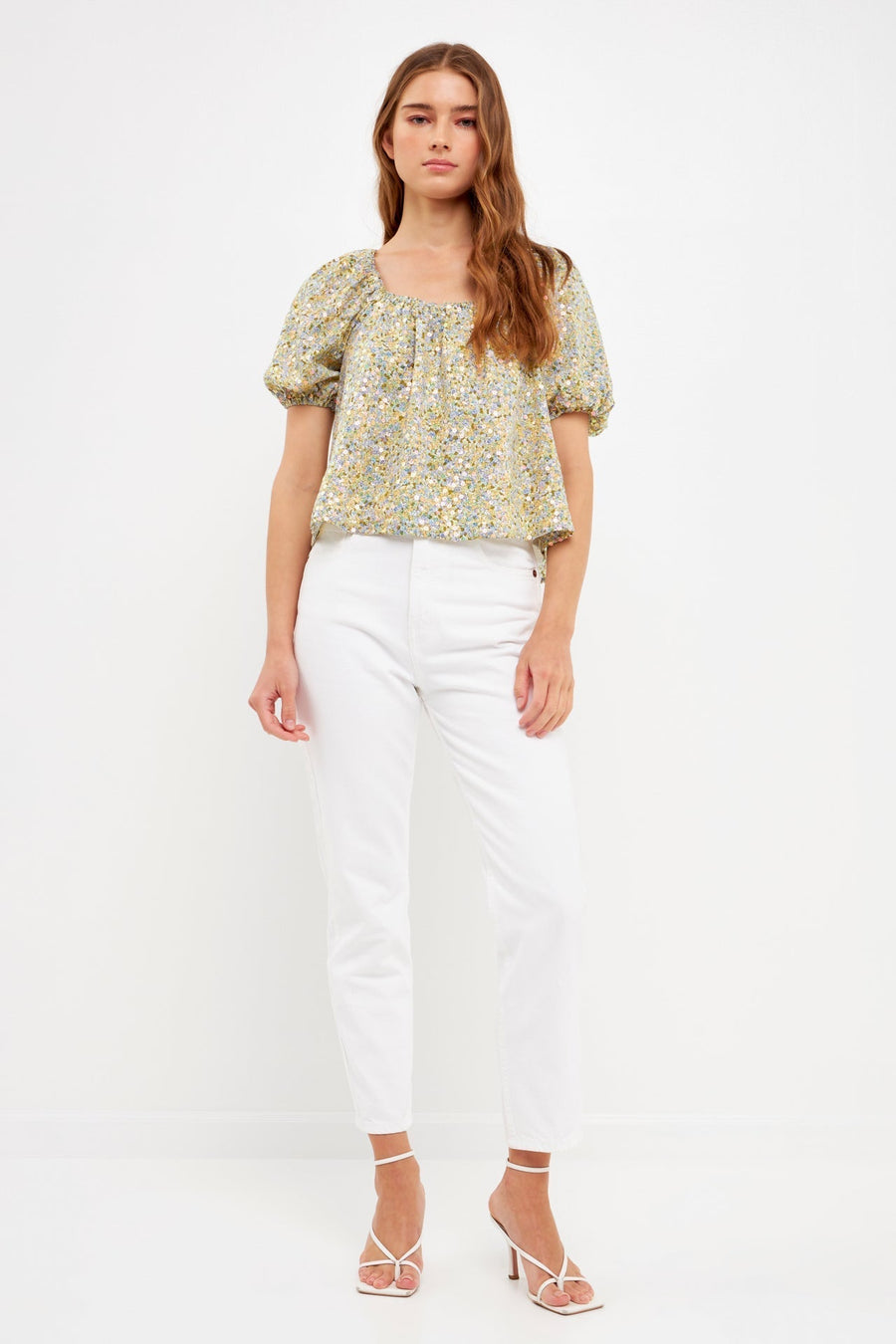 FREE THE ROSES - Floral Print with Sequins Top - TOPS available at Objectrare