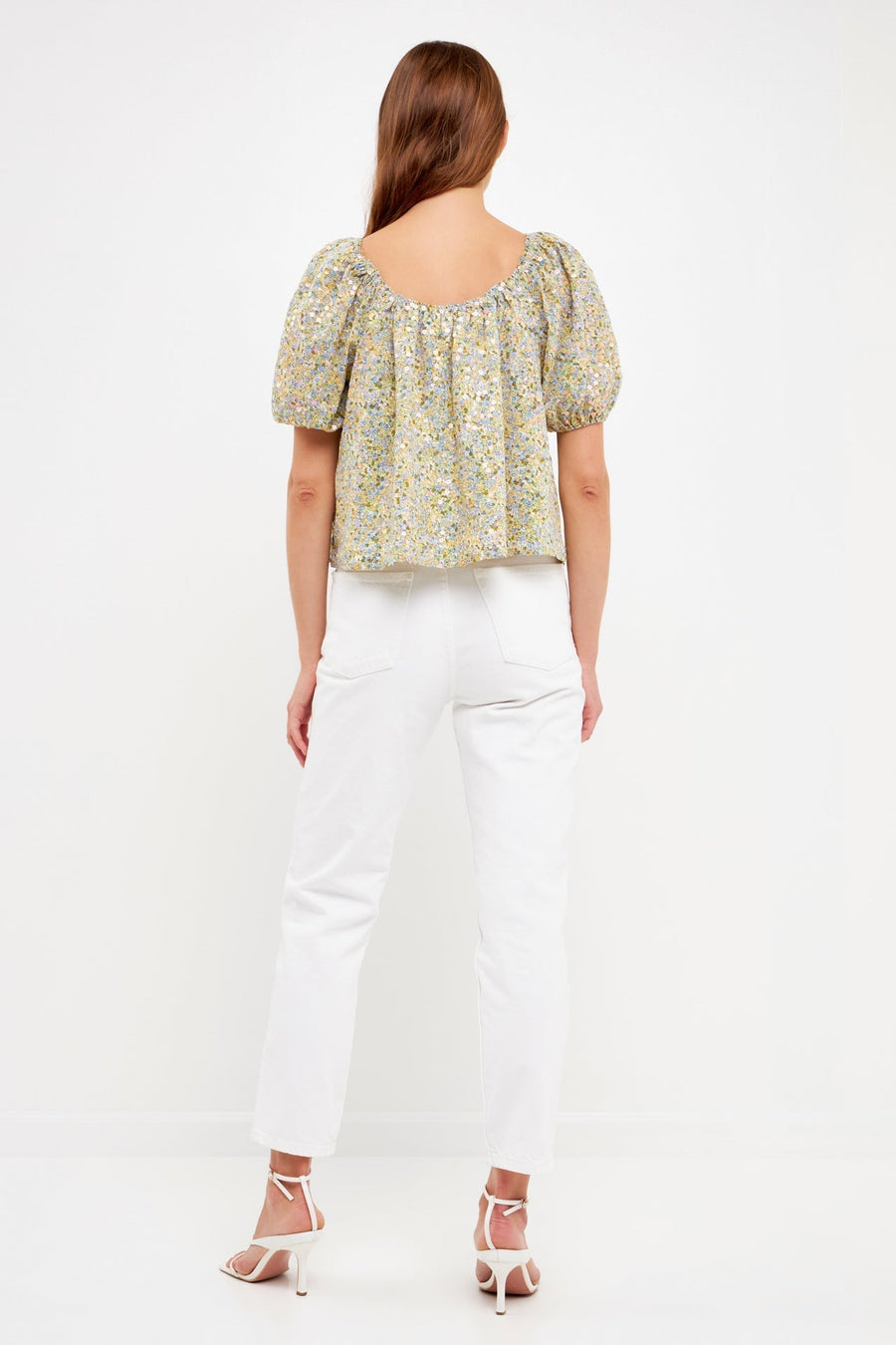 FREE THE ROSES - Floral Print with Sequins Top - TOPS available at Objectrare