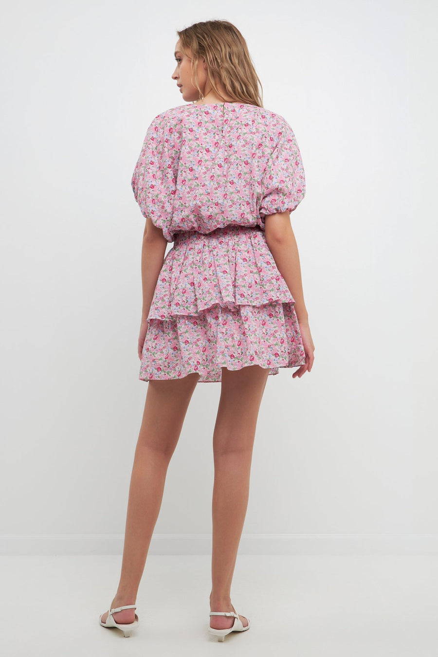 FREE THE ROSES - Floral Tiered Mini Skirt - SKIRTS available at Objectrare