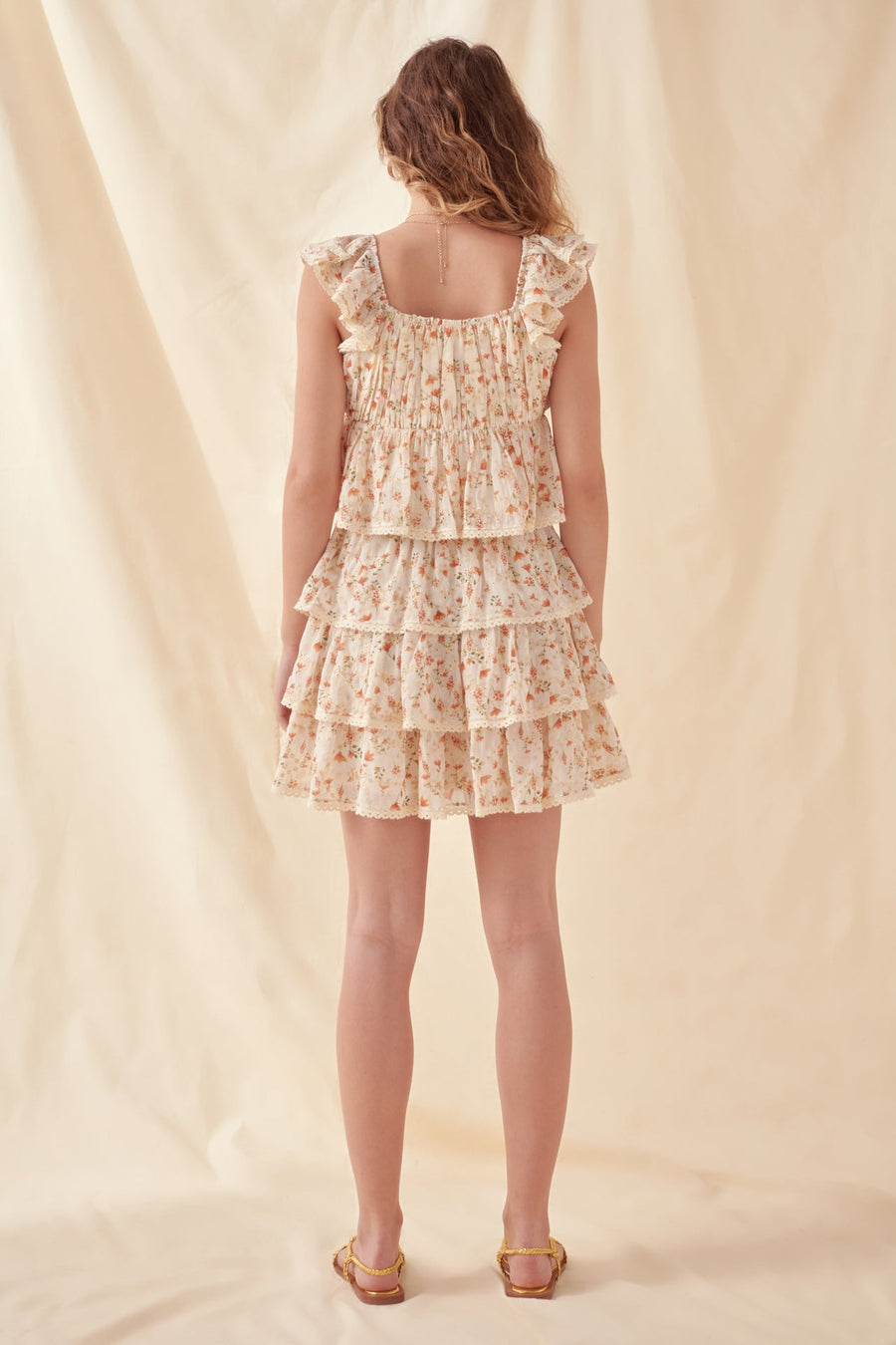 FREE THE ROSES - Ruffle Sleeve Sweetheart Neckline Top - TOPS available at Objectrare